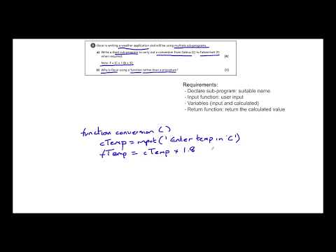 Programming Techniques, Programs, Translators and Languages: Sub program - OCR GCSE Computer Science