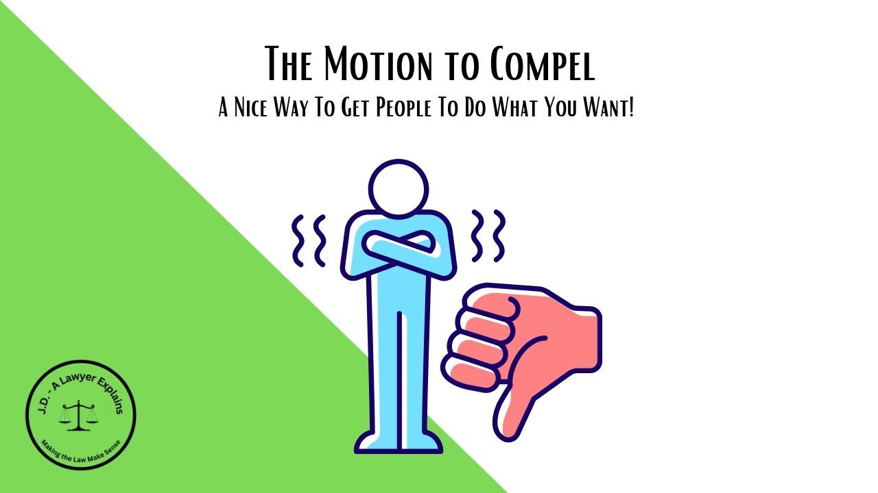 Appellate Lawyer Describes A Motion To Compel (to get discovery answers)