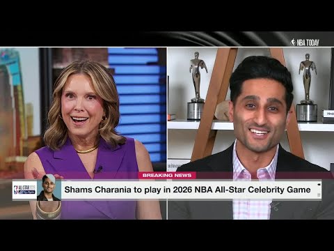 BREAKING 🚨 Shams Charania finds out he's playing in the NBA All-Star Celebrity Game | NBA Today