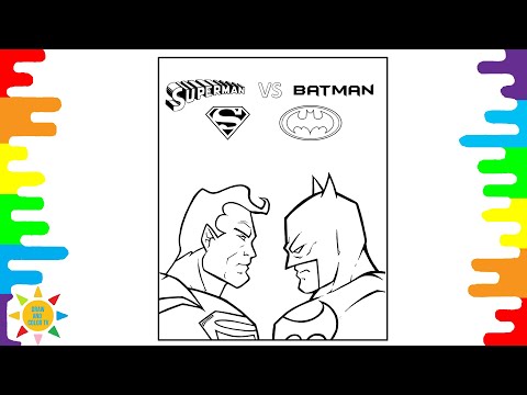 Batman vs Superman Coloring Page | Superheroes Coloring | Electro-Light - Symbolism