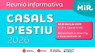 Reunió informativa Casals d'Estiu 2026