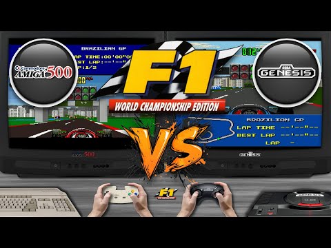 F1 World Championship Edition 🎮 Amiga 500 vs Sega Genesis | Side-by-Side Comparison
