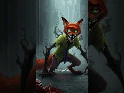 Horror zootopia characters - evil | horror story | scary video | fake situation #scary #horror