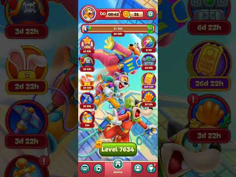 Completing the levels 7633-7635 Toon Blast 