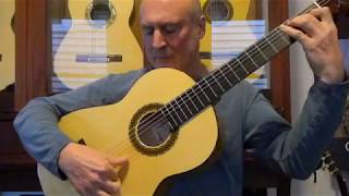Short clip of new Basic Model Flamenca Blanca guitar