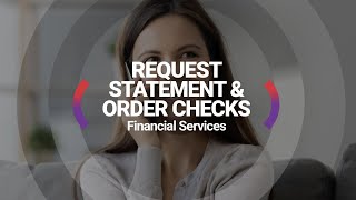 Financial Services — Request Statement & Order Checks with an AI Virtual Agent
