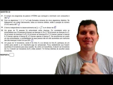 Vestibular Unificado UFSC/UFFS 2020 - Questão 23 (Matemática)