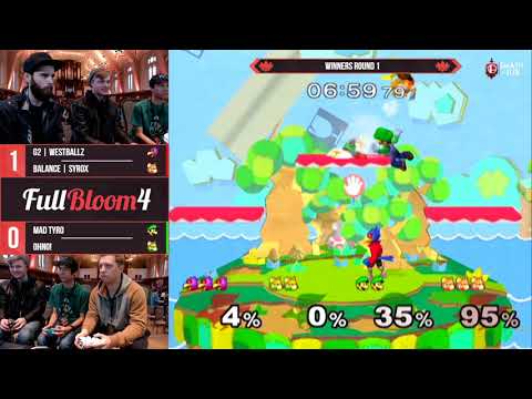 Full Bloom 4 - Westballz & Syrox vs. Mad Tyro & Ohno! - Winners Round 1 - SSBM