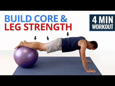 4 Minute Core & Leg Stability Ball Workout