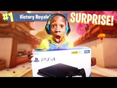 I told my 9 year old little brother if he gets a victory royale in Fortnite I will buy him a PS4!