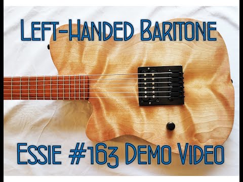 Left Hand - Baritone -Dood Craft Guitars - The Essie 28 -  Natural Amber image 13