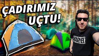 Sahil Kamp İstanbul'a gidilir mi? Yağmur'da yaşadıklarımız!  Vlog
