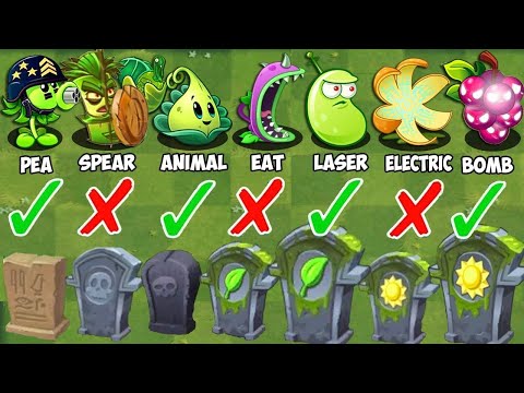 All Plants POWER-UP vs Team Gravestones - Who Will Win? - Pvz 2 Challenge Battlez