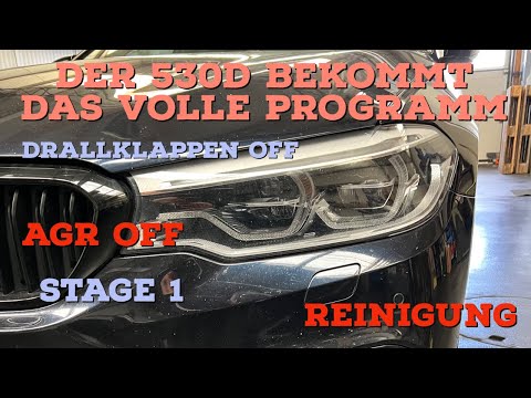 BMW G30 530d B57 engine - Stage 1, EGR off, swirl flaps off and a complete cleaning - 540d 550d