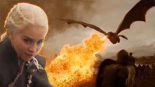 Daenerys and Drogon torch the Lannisters to the song &quot;Burn&quot; by Dope.