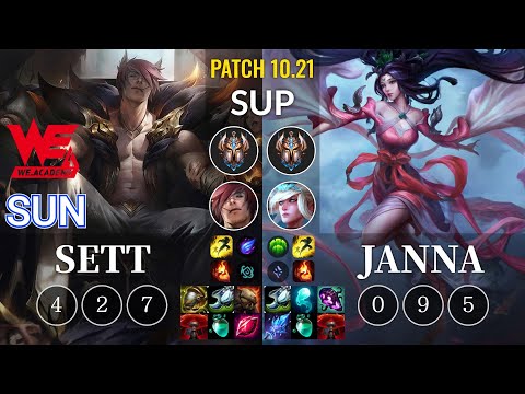WEA Sun Sett vs Janna Sup - KR Patch 10.21