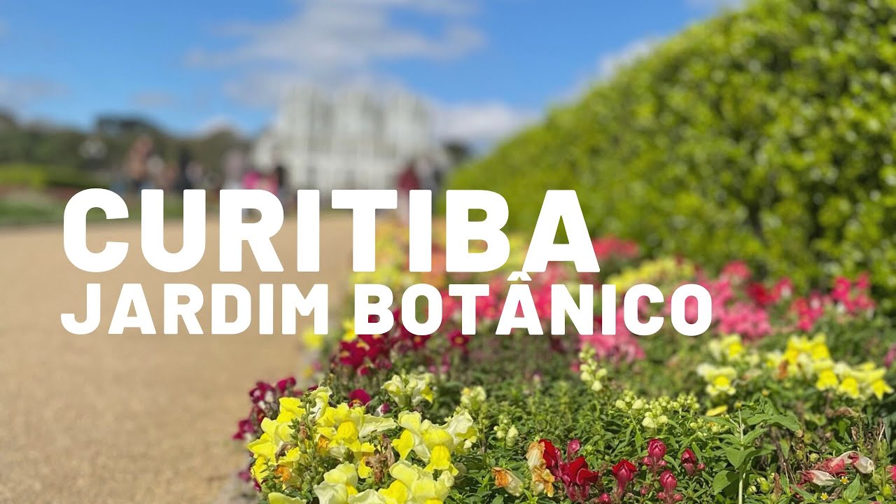 Curitiba - Jardim Botânico e o ônibus de turismo da cidade
