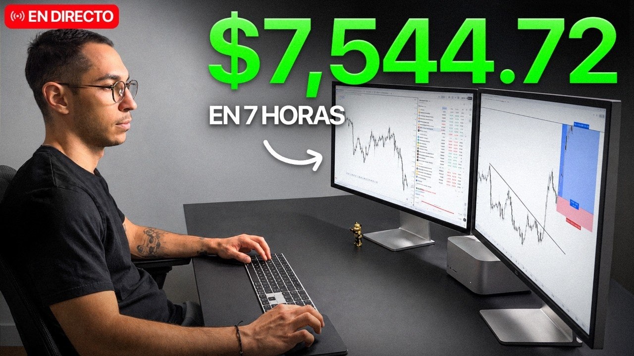TRADING en DIRECTO - Cómo Gano $7,544.72 Arriesgando $3k (Estrategia Completa)