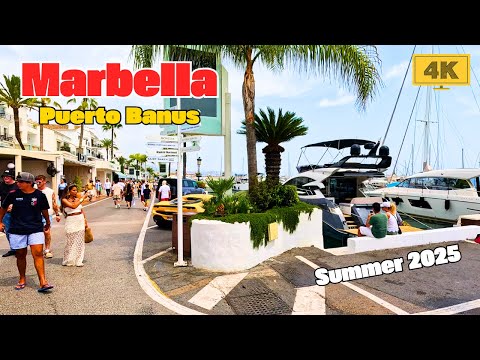 Marbella Puerto Banus Spain 🇪🇸 Luxury Port Summer 2025 | 4K Walking Tour