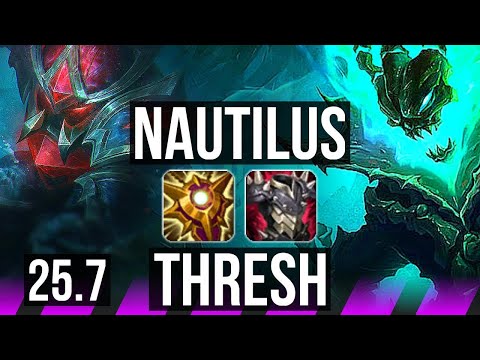 NAUTILUS & Draven vs THRESH & Lucian (SUP) | KR Master | 25.7
