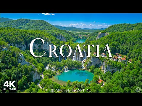 Croatia 4K| Plitvice Lakes, Emerald Water & Flowing Light with Peaceful Piano| Relaxing Music
