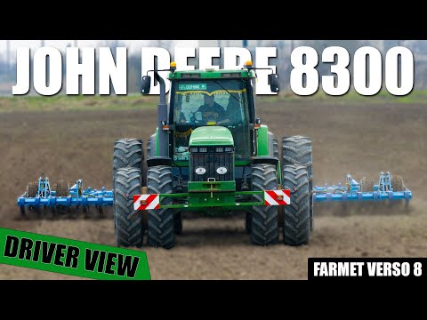 JOHN DEERE 8300 & Farmet Verso 8 | GoPro/driver view