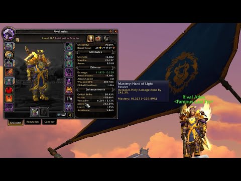 BFA Retribution Paladin PvP (242% Mastery)