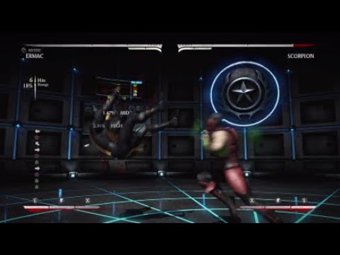 MKX:Mystic Ermac meterless 50/50,34% both combos