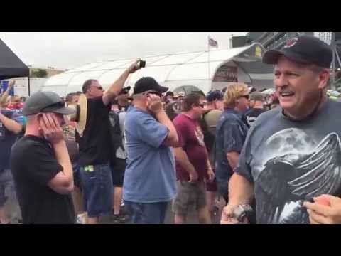 Chrisman wakes up fans with an old school throttle whack #NHRA