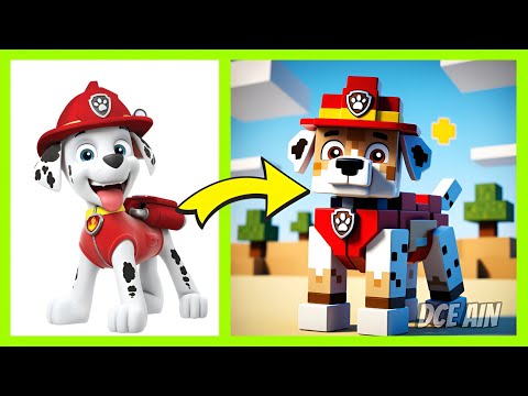 Paw Patrol as MINECRAFT | DCE AIN