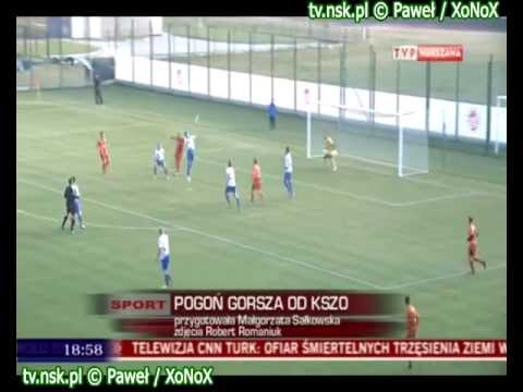 tv.nsk.pl 2011-10-22 Pogoń Siedlce - KSZO Ostrowiec Świętokrzyski 1-2 (0-2) bramki relacja