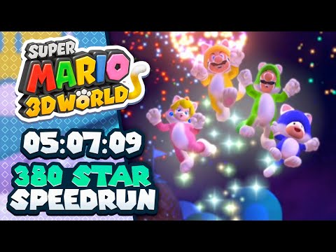 Super Mario 3D World 380 Star Speedrun in 5:07:09
