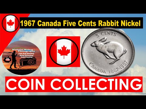 1967 Canada Five Cents Rabbit Hare Nickel