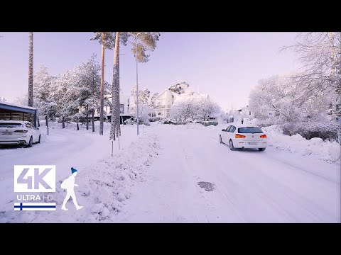3 Hours of Beautiful Snow Walks in Finland - Slow TV 4K