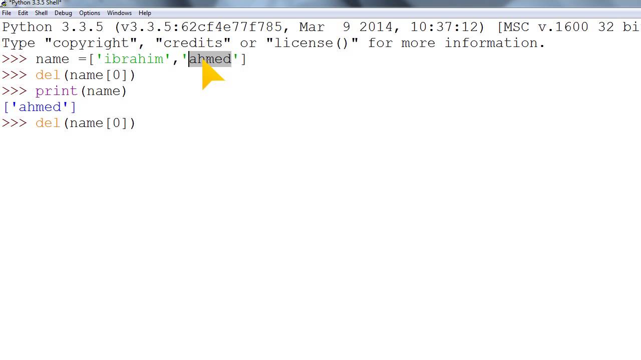 (8) python3 Data Structures del