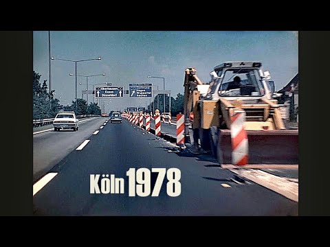 Köln - Leverkusen 1978 - Autofahrt über die Autobahn 3 - early dashcam