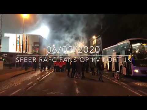 06/02/2020 Sfeer RAFC fans op KV Kortrijk