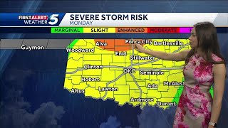 Looking ahead to severe storm risk over weekend, on Monday