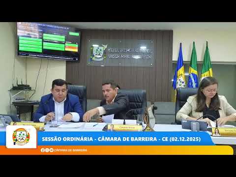 Sessão Ordinária - Câmara de Barreira - CE (02.12.2025)