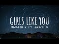 Maroon 5 - Girls Like You ft. Cardi B (Lyrics) 1 Hour