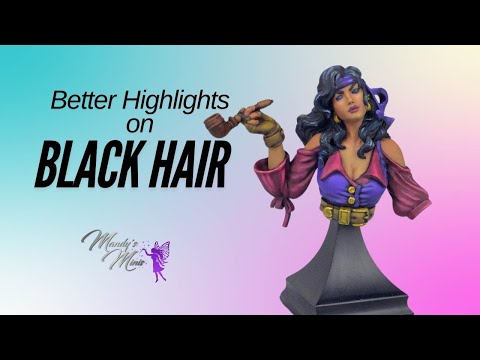 Easy Recipe for Painting  Black hair with Natural Looking Highlights