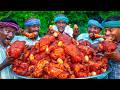 FULL CHICKEN FRY With EGGS INSIDE Chicken Fry Recipe Cooking In Village Fried Chicken Recipe