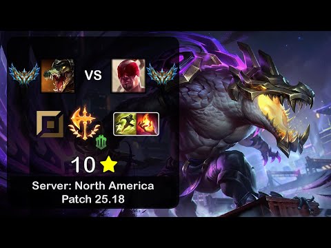 Renekton Top vs Lee Sin - NA Challenger - Patch 25.18