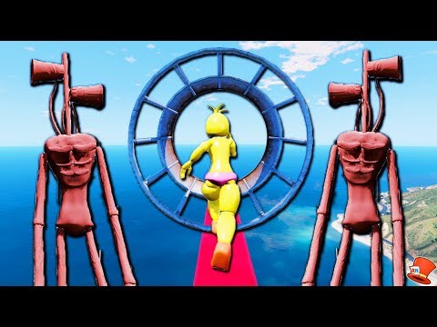 Ultimate TOY Animatronic SIREN HEAD DEATHRUN! (GTA 5 Mods FNAF RedHatter)