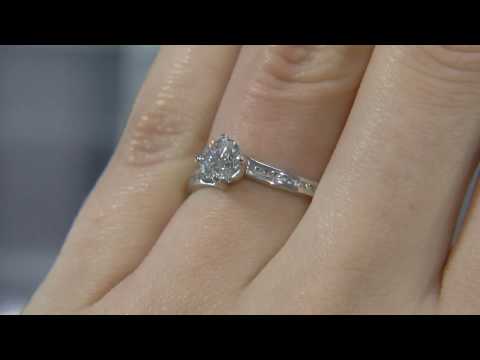 00651 - SD021 Twist Band Channel Set Solitaire Engagement Ring