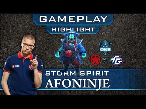 Storm Spirit Gameplay by Afoninje - Gambit eSports vs Forward Gaming ESL ONE Katowice 2019