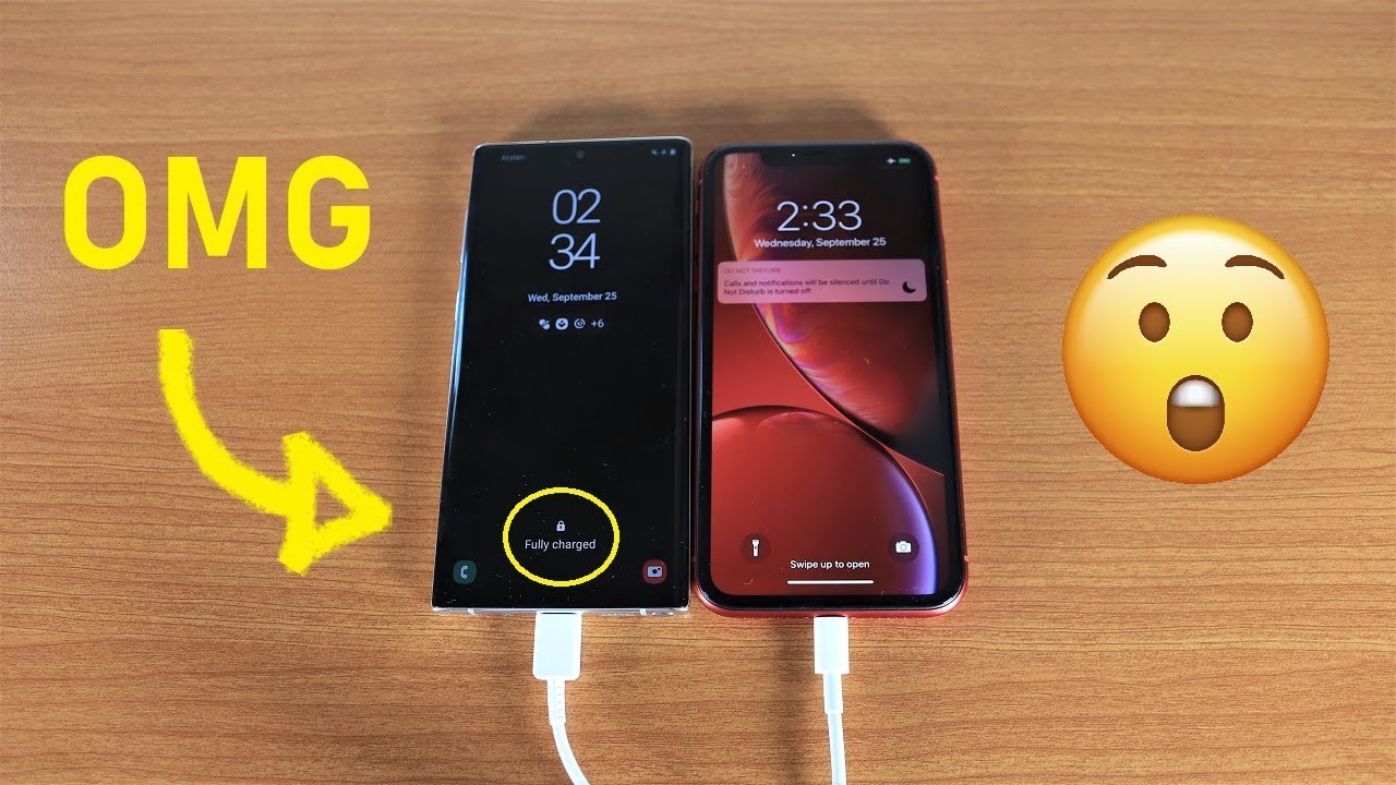 Galaxy Note 10 Vs iPhone 11 Battery Charging Test