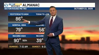 FIRST ALERT 6 A.M. FORECAST: Wednesday, Oct. 22