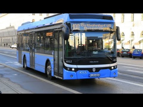 Busmitfahrt München Linie 100 Richtung Ostbahnhof( Museenlienie) mit dem Elektrobus ( Ebusco)