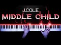 J. Cole - MIDDLE CHILD - piano cover | tutorial | how to play